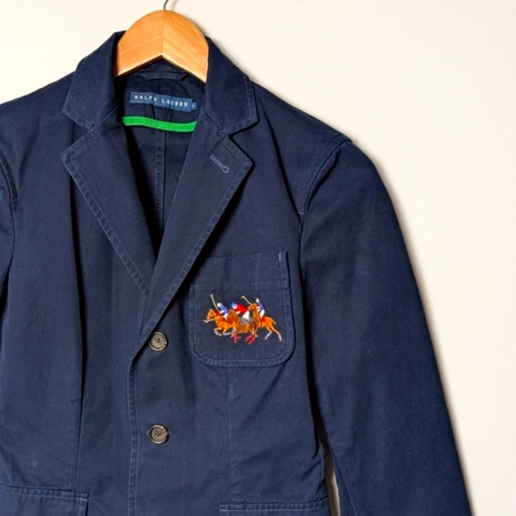 RARE Vintage RALPH LAUREN Equestrian Blazer Blue Label Horse Embroidery Polo 4 - Picture 3 of 7
